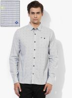 Tommy Hilfiger Blue Checked Slim Fit Casual Shirt