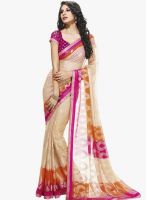 Triveni Sarees Beige Embellished Saree