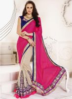 Triveni Sarees Beige Embroidered Saree