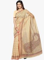 Triveni Sarees Beige Printed Saree