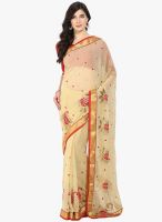 Triveni Sarees Beige Printed Saree