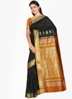 Triveni Sarees Black Printed Saree