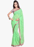 Triveni Sarees Green Printed Saree