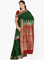 Triveni Sarees Green Printed Saree