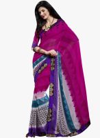 Triveni Sarees Magenta Printed Saree