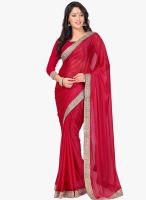 Triveni Sarees Maroon Embroidered Saree
