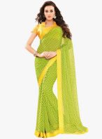 Triveni Sarees Yellow Printed Saree