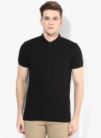 United Colors of Benetton Black Solid Polo T-Shirt