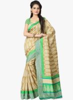 Vaamsi Beige Printed Saree