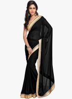 Vaamsi Black Solid Saree