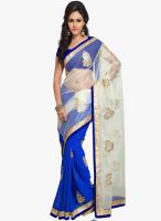 Vaamsi Blue Embroidered Saree