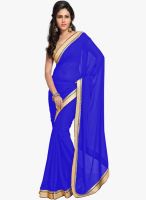 Vaamsi Blue Solid Saree