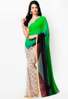 Vaamsi Green Printed Saree