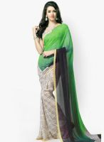 Vaamsi Green Printed Saree