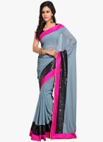 Vaamsi Grey Embellished Saree