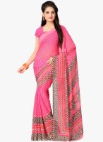 Vaamsi Pink Printed Saree