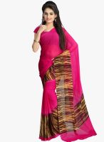 Vaamsi Pink Printed Saree