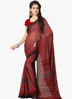 Vaamsi Red Printed Saree