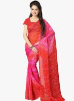 Vaamsi Red Printed Saree