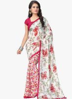 Vaamsi White Printed Saree