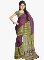 Vaamsi Wine Printed Saree