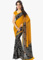 Vaamsi Yellow Printed Saree