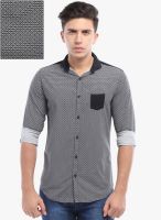 Vintage Black Checked Slim Fit Casual Shirt