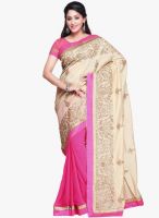 Vishal Beige Embellished Saree