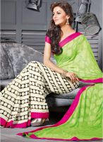 Vishal Green Printed Saree
