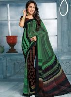 Vishal Green Printed Saree