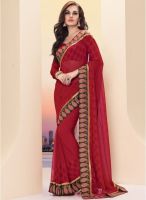 Vishal Maroon Printed Saree