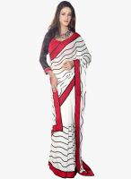 Vishal Off White Embroidered Saree