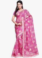 Vishal Pink Embellished Saree