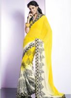 Vishal Yellow Printed Saree