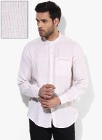 Wills Lifestyle Beige Slim Fit Casual Shirt