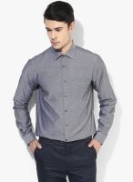 Wills Lifestyle Black Slim Fit Casual Shirt