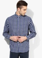 Wills Lifestyle Blue Regular Fit Casual Shirt