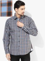 Wills Lifestyle Blue Slim Fit Casual Shirt