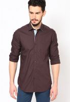 Wills Lifestyle Brown Casual Shirts