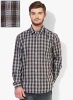 Wills Lifestyle Brown Regular Fit Casual Shirt