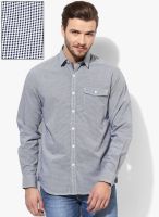 Wills Lifestyle Grey Regular Fit Casual Shirt