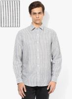Wills Lifestyle Grey Slim Fit Casual Shirt