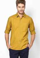 Wills Lifestyle Mustard Yellow Casual Shirt