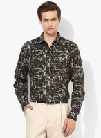 Wills Lifestyle Olive Slim Fit Formal Shirt