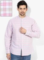 Wills Lifestyle Pink Slim Fit Casual Shirt