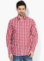 Wills Lifestyle Red Regular Fit Casual Shirt