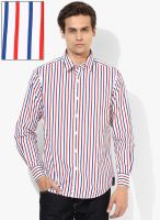 Wills Lifestyle Red Slim Fit Casual Shirt