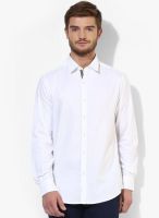 Wills Lifestyle White Regular Fit Casual Shirt