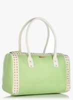 3 Mad Chicks Green/White Rivets Border Duffle Shoulder Bag