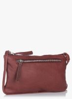 Airovit Maroon Leather Sling Bag